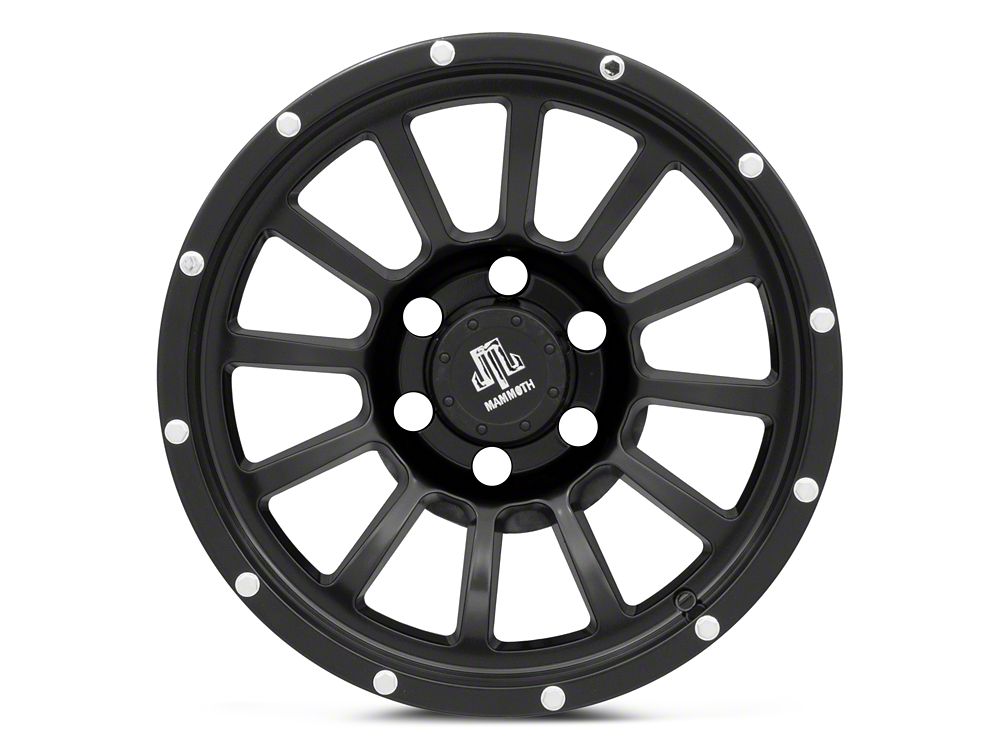 Mammoth SP12 6-Lug Wheel Satin Black; 20x9; -6mm Offset (22-25 Bronco Raptor)