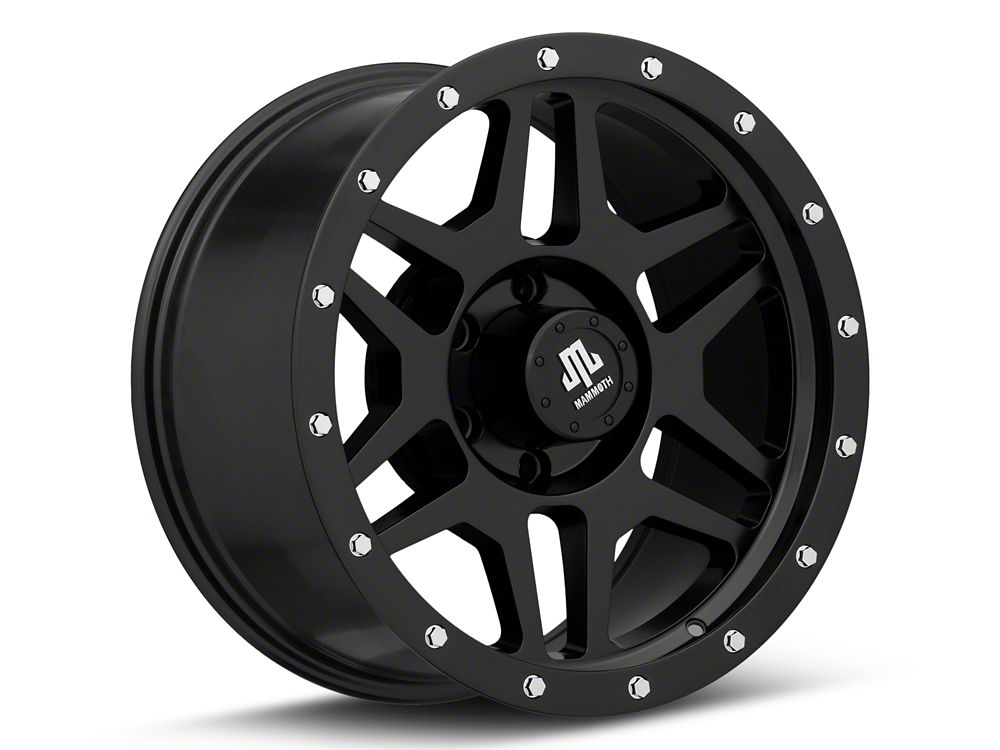 Mammoth Split 6 Beadlock Satin Black 6-Lug Wheel; 18x9; 12mm Offset (22-25 Bronco Raptor)