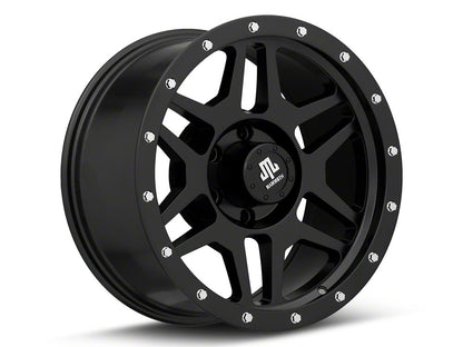 Mammoth Split 6 Beadlock Satin Black 6-Lug Wheel; 18x9; 12mm Offset (22-25 Bronco Raptor)