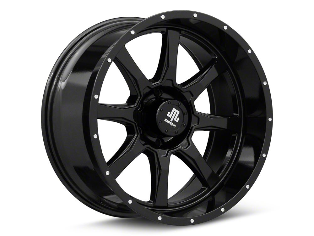 Mammoth High Roller Gloss Black 6-Lug Wheel; 20x10; -24mm Offset (22-25 Bronco Raptor)
