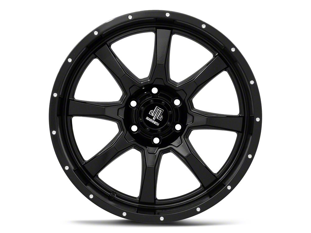 Mammoth High Roller Gloss Black 6-Lug Wheel; 20x10; -24mm Offset (22-25 Bronco Raptor)