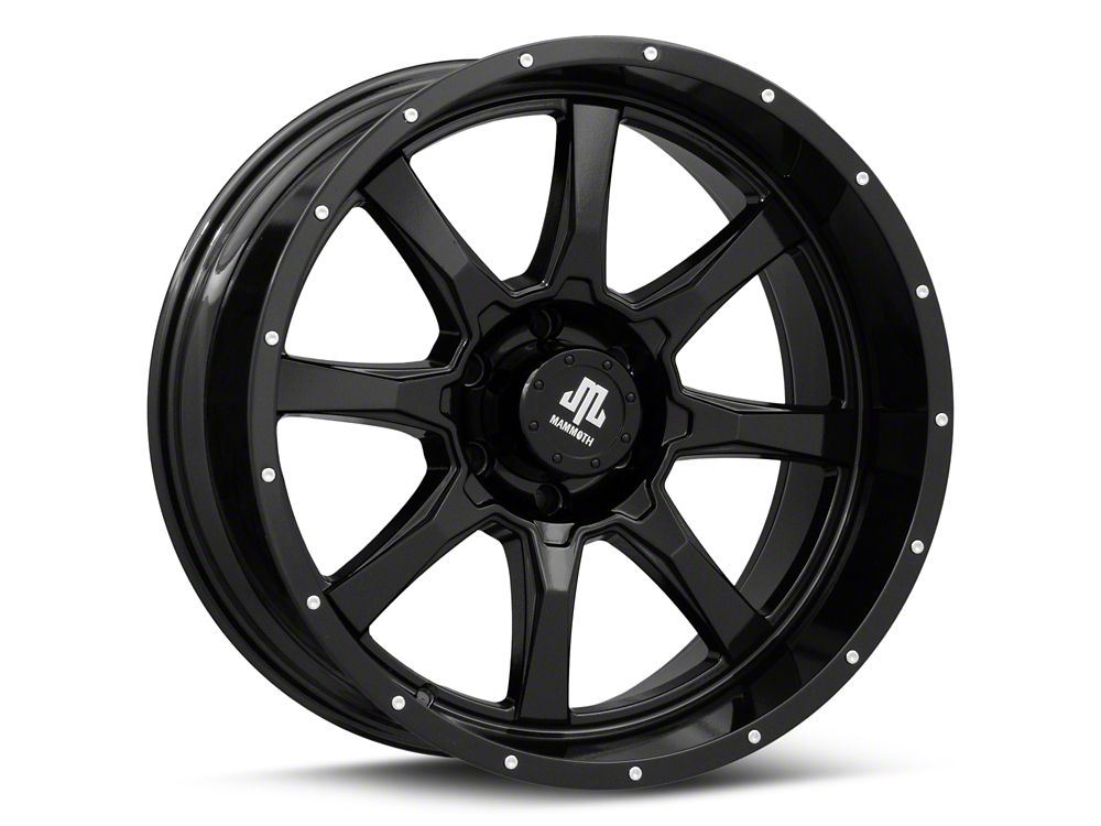 Mammoth High Roller Gloss Black 6-Lug Wheel; 20x10; -24mm Offset (22-25 Bronco Raptor)