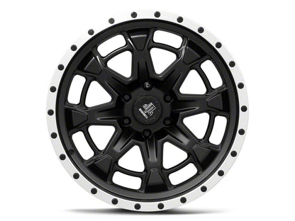 Mammoth Split 16 Beadlock Satin Black with Polished Lip 6-Lug Wheel; 20x9; -6mm Offset (22-25 Bronco Raptor)