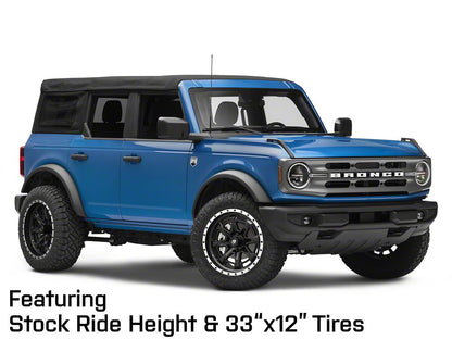 Mammoth Split 16 Beadlock Satin Black with Polished Lip 6-Lug Wheel; 20x9; -6mm Offset (22-25 Bronco Raptor)