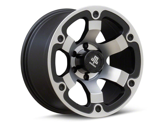 Mammoth Rogue Matte Black Machined 6-Lug Wheel; 17x9; -6mm Offset (15-20 F-150)