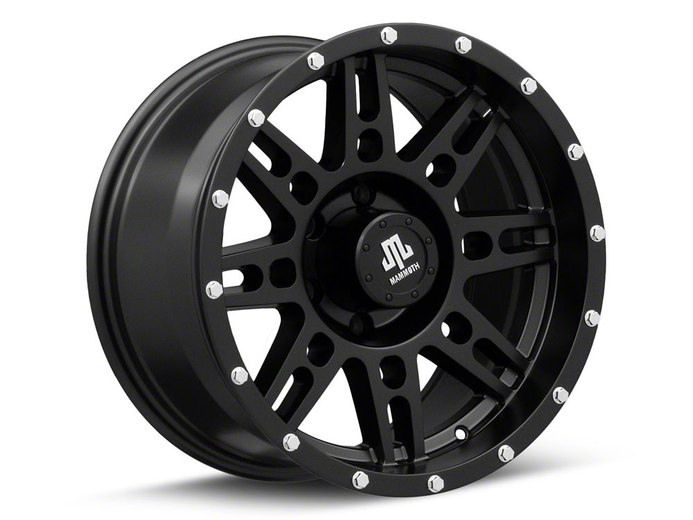 Mammoth Vader Beadlock Matte Black 6-Lug Wheel; 17x9; -6mm Offset (22-25 Bronco Raptor)