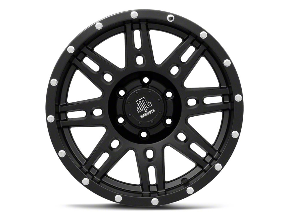 Mammoth Vader Beadlock Matte Black 6-Lug Wheel; 17x9; -6mm Offset (22-25 Bronco Raptor)