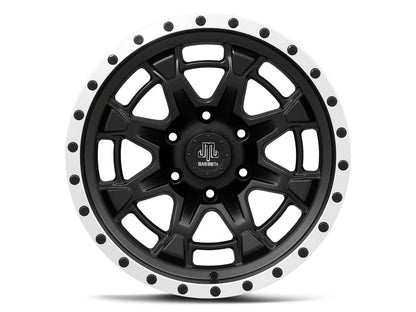 Mammoth Split 16 Beadlock Satin Black with Polished Lip 6-Lug Wheel; 17x9; -6mm Offset (22-25 Bronco Raptor)