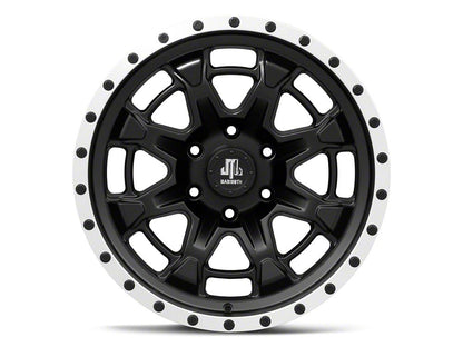 Mammoth Split 16 Beadlock Satin Black with Polished Lip 6-Lug Wheel; 18x9; -6mm Offset (22-25 Bronco Raptor)