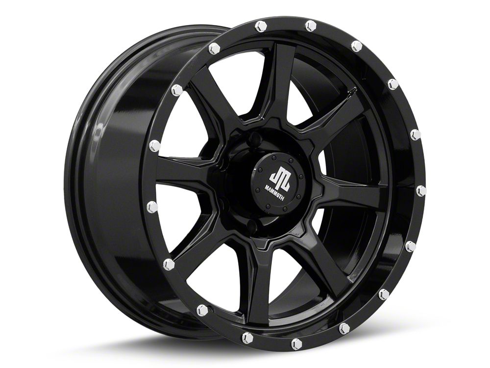 Mammoth High Roller Gloss Black 6-Lug Wheel; 18x9; -6mm Offset (22-25 Bronco Raptor)