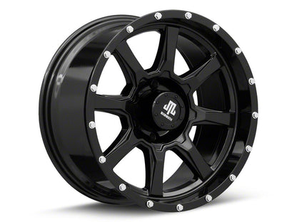 Mammoth High Roller Gloss Black 6-Lug Wheel; 18x9; -6mm Offset (22-25 Bronco Raptor)