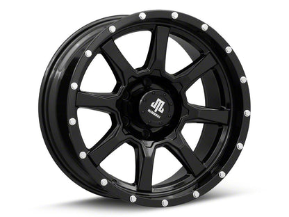 Mammoth High Roller Gloss Black 6-Lug Wheel; 18x9; -6mm Offset (22-25 Bronco Raptor)