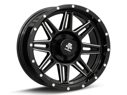 Mammoth Revolver Gloss Black Machined 6-Lug Wheel; 17x9; -6mm Offset (22-25 Bronco Raptor)