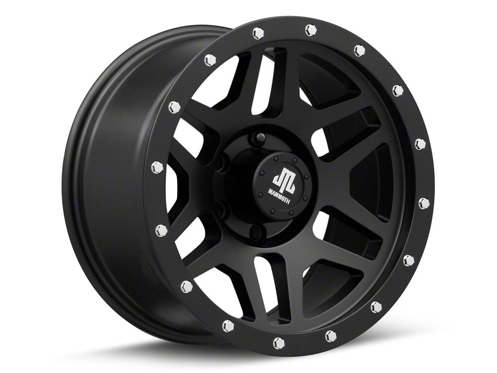 Mammoth Split 6 Beadlock Matte Black 6-Lug Wheel; 17x9; -6mm Offset (22-25 Bronco Raptor)