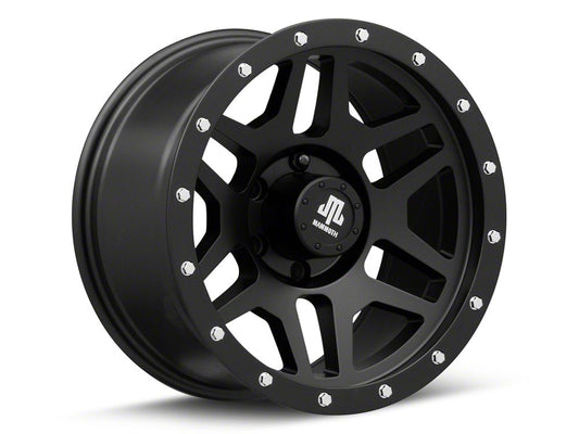 Mammoth Split 6 Beadlock Matte Black 6-Lug Wheel; 17x9; -6mm Offset (22-25 Bronco Raptor)