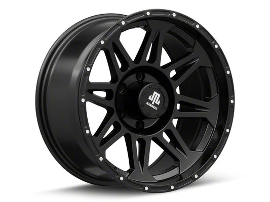 Mammoth Split 8 Beadlock Matte Black 6-Lug Wheel; 18x9; -6mm Offset (22-25 Bronco Raptor)