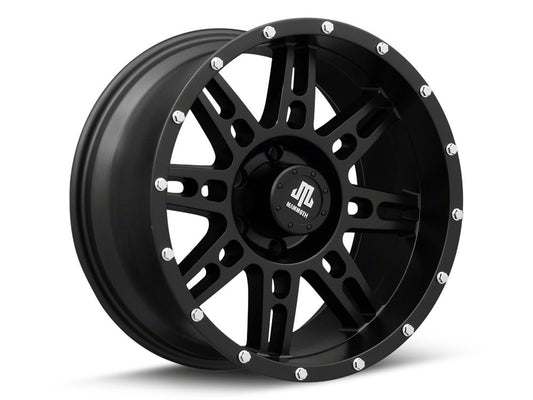 Mammoth Vader Beadlock Matte Black 6-Lug Wheel; 18x9; -6mm Offset (22-25 Bronco Raptor)