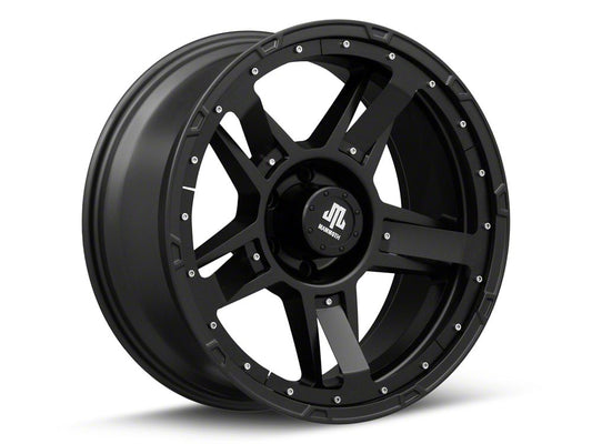 Mammoth Cliff Hanger Matte Black 6-Lug Wheel; 20x9; -6mm Offset (22-25 Bronco Raptor)