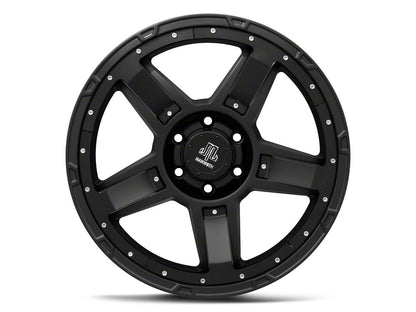 Mammoth Cliff Hanger Matte Black 6-Lug Wheel; 20x9; -6mm Offset (15-20 F-150)