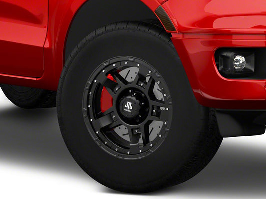 Mammoth Cliff Hanger Matte Black 6-Lug Wheel; 17x8.5; 0mm Offset (19-23 Ranger)
