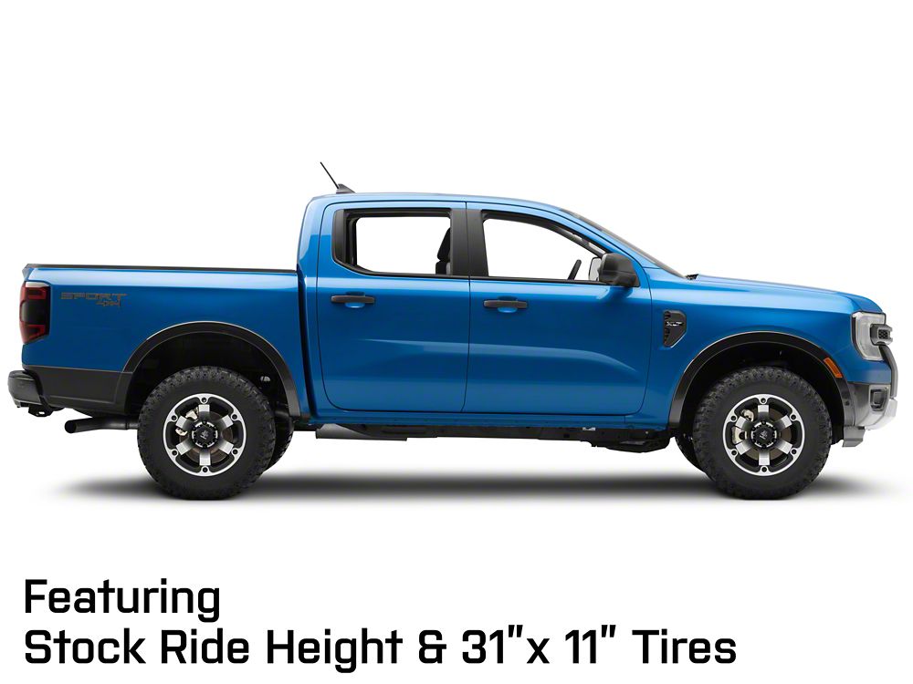 Mammoth Rogue Matte Black Machined 6-Lug Wheel; 17x8.5; 0mm Offset (24-25 Ranger)