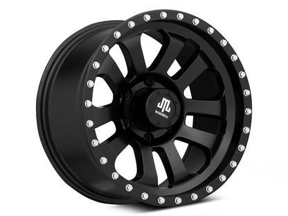 Mammoth 10-Spoke Beadlock Matte Black 6-Lug Wheel; 17x9; -6mm Offset (23-25 Canyon)