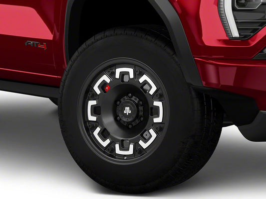 Mammoth Boss Satin Black Machined 6-Lug Wheel; 17x9; -6mm Offset (23-25 Canyon)