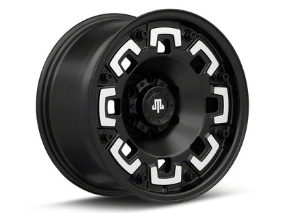 Mammoth Boss Satin Black Machined 6-Lug Wheel; 17x9; -6mm Offset (23-25 Canyon)