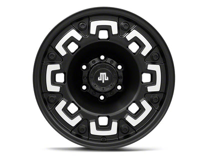 Mammoth Boss Satin Black Machined 6-Lug Wheel; 17x9; -6mm Offset (23-25 Canyon)