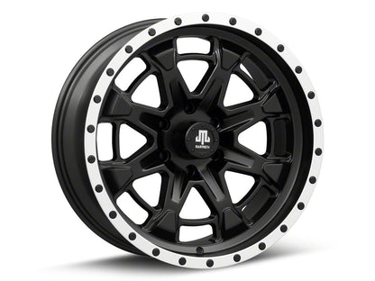 Mammoth Split 16 Beadlock Satin Black with Polished Lip 6-Lug Wheel; 20x9; -6mm Offset (23-25 Canyon)