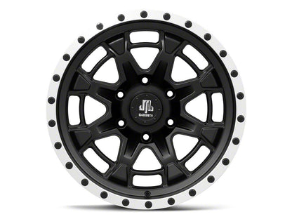 Mammoth Split 16 Beadlock Satin Black with Polished Lip 6-Lug Wheel; 17x9; -6mm Offset (23-25 Canyon)