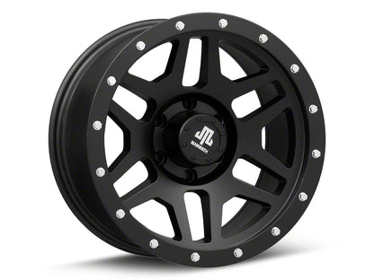 Mammoth Split 6 Beadlock Matte Black 6-Lug Wheel; 17x9; -6mm Offset (23-25 Canyon)
