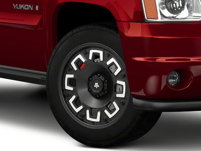 Mammoth Boss Satin Black Machined 6-Lug Wheel; 20x9; -6mm Offset (07-14 Yukon)