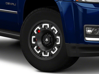 Mammoth Boss Satin Black Machined 6-Lug Wheel; 17x9; -6mm Offset (15-20 Yukon)
