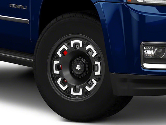 Mammoth Boss Satin Black Machined 6-Lug Wheel; 17x9; -6mm Offset (15-20 Yukon)