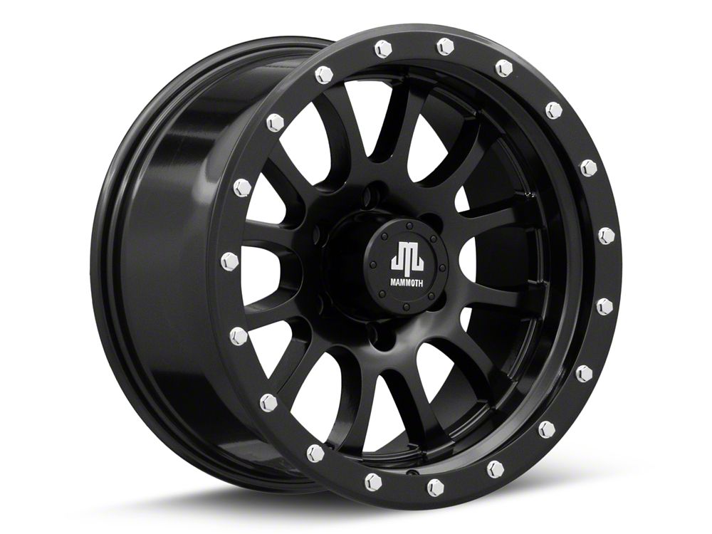 Mammoth Rims Mammoth 12 Hole Satin Black 6-Lug Wheel; 17x9; -6mm Offset (15-20 Yuko ...
