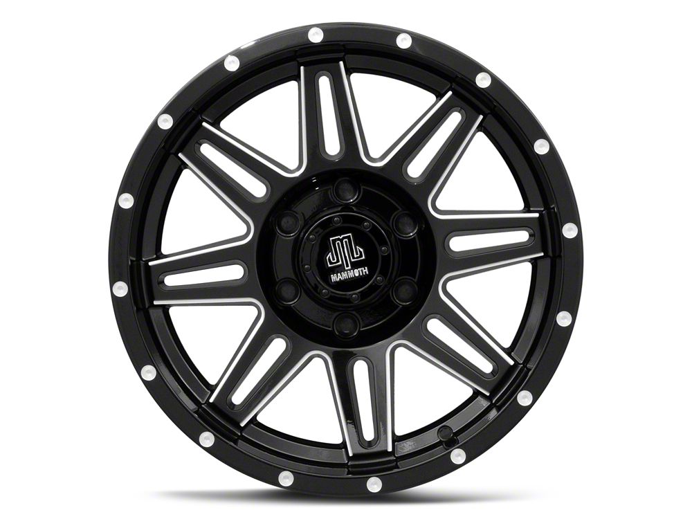Mammoth Rims Mammoth Revolver Gloss Black Machined 6-Lug Wheel; 17x9; -6mm Offset ...