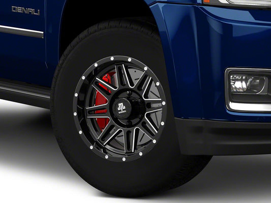 Mammoth Revolver Gloss Black Machined 6-Lug Wheel; 17x9; -6mm Offset (15-20 Yukon)