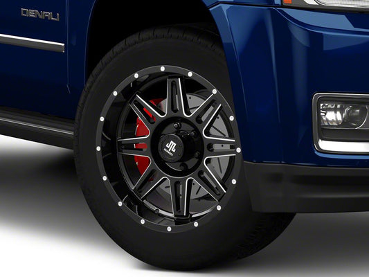 Mammoth Revolver Gloss Black Machined 6-Lug Wheel; 20x9; -6mm Offset (15-20 Yukon)