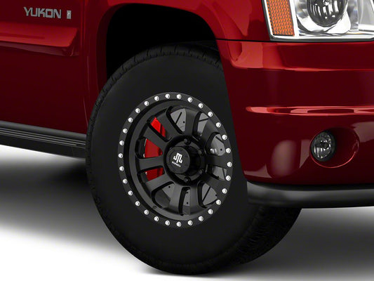 Mammoth 10-Spoke Beadlock Matte Black 6-Lug Wheel; 17x9; -6mm Offset (07-14 Yukon)