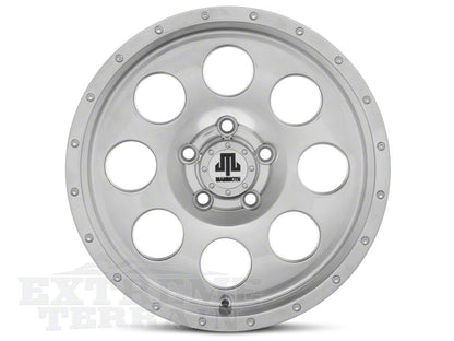 Mammoth 8 Simulated Beadlock Style Polished Wheel; 15x8; -19mm Offset (97-06 Jeep Wrangler TJ)