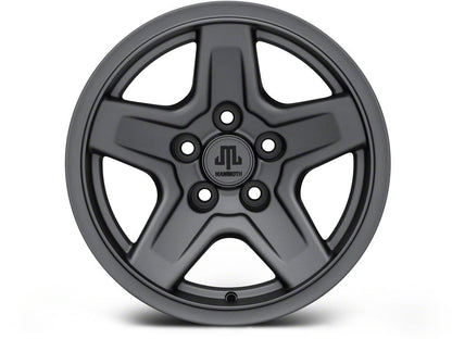 Mammoth Boulder Charcoal Wheel; 15x8; -19mm Offset (87-95 Jeep Wrangler YJ)
