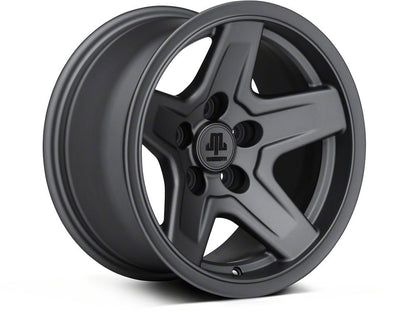 Mammoth Boulder Charcoal Wheel; 15x8; -19mm Offset (87-95 Jeep Wrangler YJ)