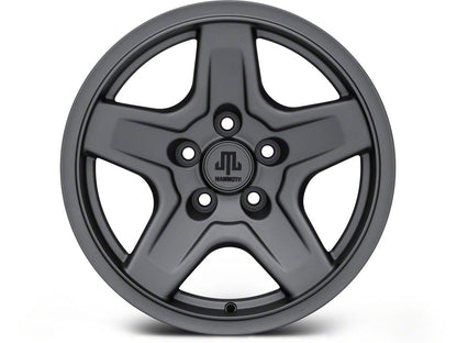 Mammoth Boulder Charcoal Wheel; 16x8; 0mm Offset (87-95 Jeep Wrangler YJ)