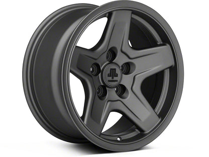Mammoth Boulder Charcoal Wheel; 16x8; 0mm Offset (87-95 Jeep Wrangler YJ)