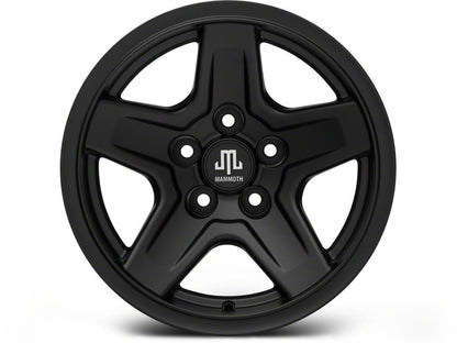 Mammoth Boulder Matte Black Wheel; 15x8; -19mm Offset (97-06 Jeep Wrangler TJ)