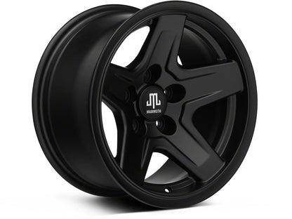 Mammoth Boulder Matte Black Wheel; 15x8; -19mm Offset (97-06 Jeep Wrangler TJ)