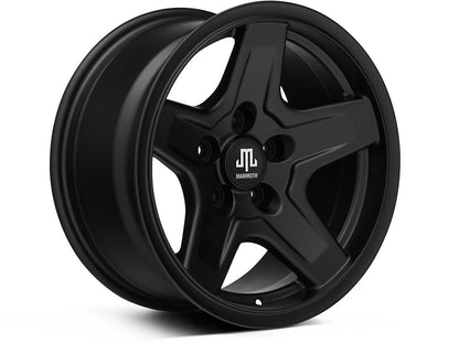 Mammoth Boulder Black Wheel; 16x8; 0mm Offset (87-95 Jeep Wrangler YJ)