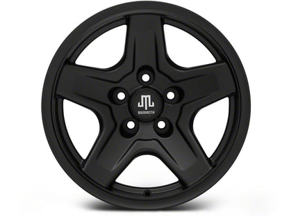 Mammoth Boulder Black Wheel; 16x8; 0mm Offset (97-06 Jeep Wrangler TJ)