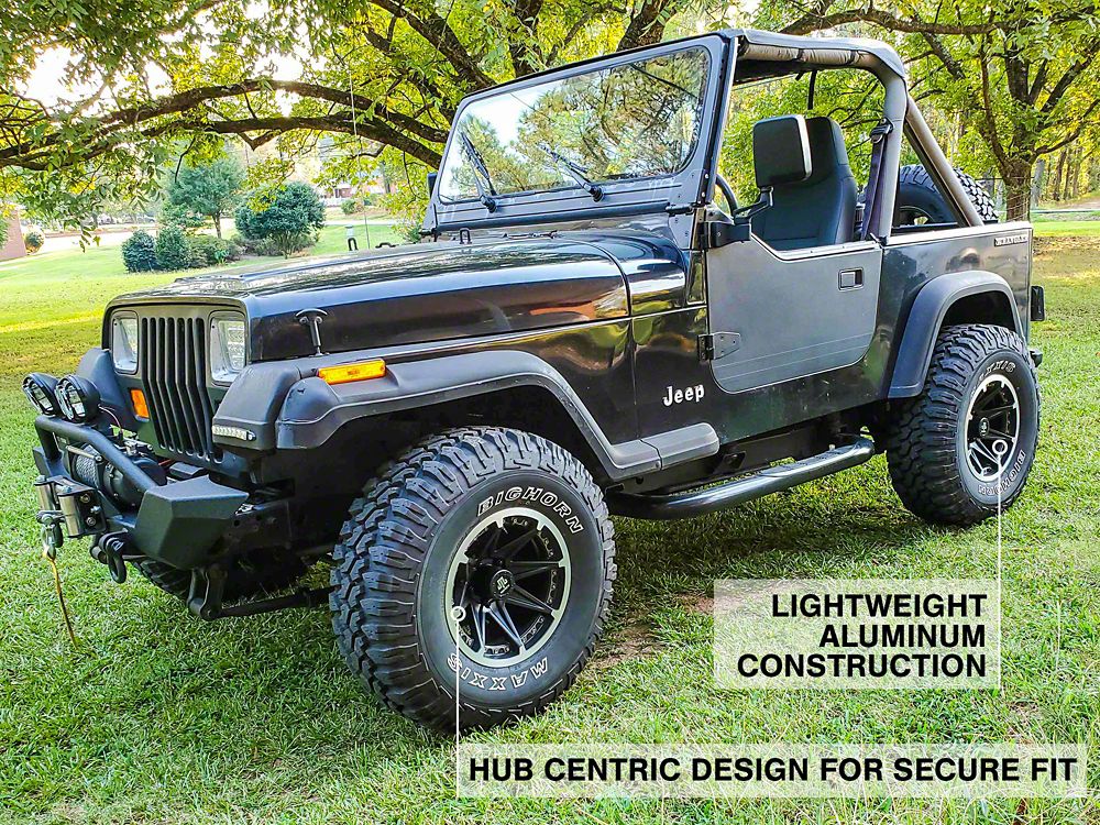 Mammoth Type 88 Black Wheel; 15x8; -19mm Offset (97-06 Jeep Wrangler TJ)